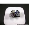 Image 2 : 18KWG Fashion Ring w/ Multi-Colored Gems Marked CS, Size6 3/4 Weight: 11.6 Grams Retail: $3265.00