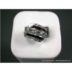 14KWG Fashion Ring w/ Rubies & Diamonds Size 7 Weight: 13.6 Grams Retail: $6622.00