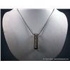 Image 1 : Sterling Silver Chain w/ 14K Yellow Gold on Sterling Silver Pendant w/ Diamonds-Marked De Acoma Weig