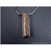 Image 3 : Sterling Silver Chain w/ 14K Yellow Gold on Sterling Silver Pendant w/ Diamonds-Marked De Acoma Weig