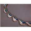 Image 4 : Sterling Silver Necklace w/ Opal & Blue Gems Weight: 50 Grams Retail: $1200.00