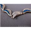 Image 6 : Sterling Silver Necklace w/ Opal & Blue Gems Weight: 50 Grams Retail: $1200.00