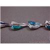 Image 11 : Sterling Silver Necklace w/ Opal & Clear Gems Weight: 49.5 Grams Retail: $1200.00