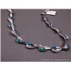 Image 2 : Sterling Silver Necklace w/ Opal & Clear Gems Weight: 49.5 Grams Retail: $1200.00