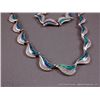 Image 9 : Sterling Silver Necklace w/ Opal & Clear Gems Weight: 50.4 Grams Retail: $1200.00