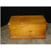 Image 1 : Light Stained Walnut Foot Locker Quilt Chest