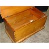 Image 2 : Light Stained Walnut Foot Locker Quilt Chest