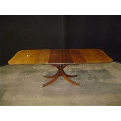 Mahogany Duncan Phiffe Style Twist Drop Leaf Table With 4 leaves "The Danbury Table" Charak Furnitur