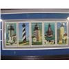 Image 3 : Framed Collector's Print of Lighthouse by Reichardt w/ (5) $0.25 Stamps "Cape Hatteras"