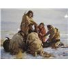 Image 2 : Unframed Print by Howard Terpning L.E. 332/1000 "Last Buffalo" 34.5"x25.75"