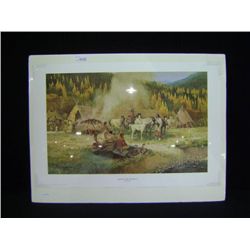 Unframed Print by John Clymer L.E. 727/750 "Pride of the Nex Perce" 38"x25"