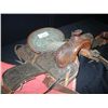 Image 2 : Old Hand Tooled Childs Miniture Saddle & Blanket