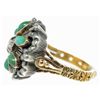Image 2 : AMAZING Antique circa 1880's Turquoise and Rose Cut Diamond Ring, size  8.25