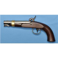 U.S. Navy Henry Deringer Model 1842 Percussion Pistol with Scarce Rifled Bore