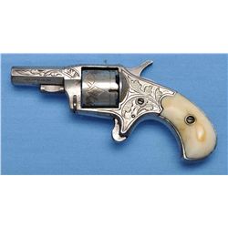 Engraved Gem Marked Revolver with Ivory Grips