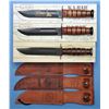 Image 1 : Three USMC Commemorative Fighting Knives with Leather Sheaths and Boxes