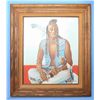 Image 1 : Framed Indian Oil Painting by J. Hart