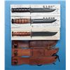 Image 1 : Three USMC Commemorative Fighting Knives with Leather Sheaths and Boxes