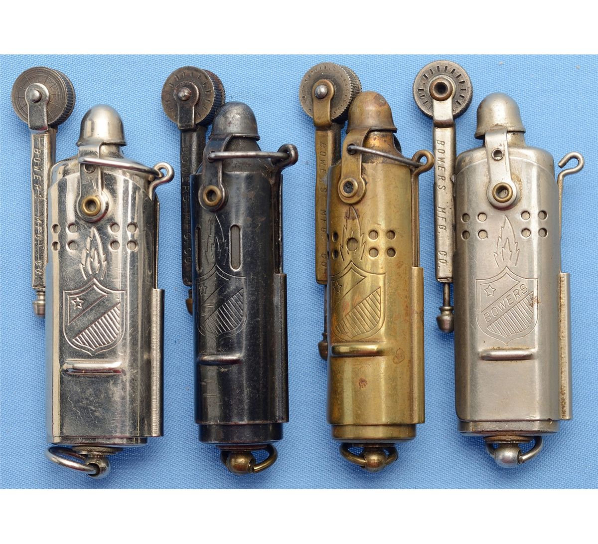 Four Bower WWI Style Trench Lighters