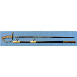 U.S. Navy Sword with Leather Scabbard