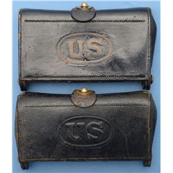 Two U.S. Leather Ammunition Pouches