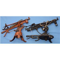 Two Cast Iron Clay Pigeon Throwers
