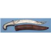 Image 1 : Indo-Persian Khanjar Dagger with Silver and Mother of Pearl Accents and a Leather Sheath