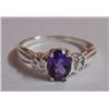 Image 1 : 2.040g Ring of Amethyst Sterling Silver