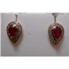 Image 1 : Earring of Diamond 0.35 Ctw,Ruby 1.50 Ctw in 4.58g 14kt Yellow Gold