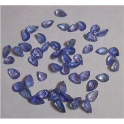 Natural African Tanzanite Pear Shape Loose Cut Stone of Mix Sizes of total weight 18.60 Ct