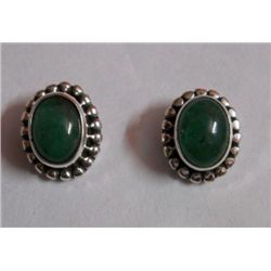 3.360g Earring of Emerald Sterling Silver