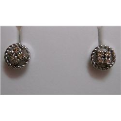 Earring of Diamond 0.18 Ctw in 3.47g 18kt White Gold