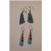 Image 1 : Set Of Turquoise And Silver Earrings