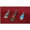 Image 1 : 3 Silver Spoon Turquoise Sardonx Pendants,