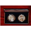 Image 1 : Set of 2 Proof and Uncirculated Silver Coins