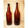 Image 1 : Pabst  Amber Embossed Beer Bottle, 2 Bottles