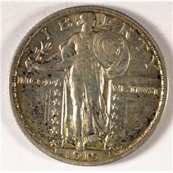 1919-S STANDING LIBERTY QUARTER RARE DATE AU55 ORIGINAL
