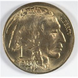 1938-D BUFFALO NICKEL MS-65 GEM LIGHT TONE