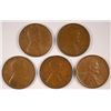 Image 1 : 5 LINCOLN CENTS (09,09VDB, 10,10-S,11-D) GOOD-XF