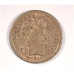 1911 BARBER DIME GEM BU