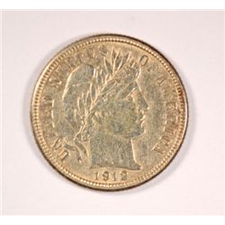 1912-D BARBER DIME AU