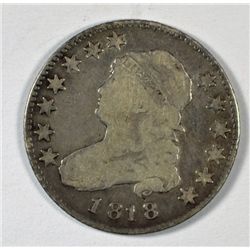 1818 BUST QUARTER FINE