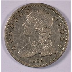 1834 BUST QUARTER AU