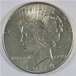 1934 PEACE DOLLAR MS63 WHITE