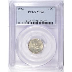 1924 MERCURY DIME PCGS MS62 NICE