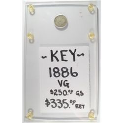 1896 LIBERTY "V" NICKEL, GOOD  KEY DATE COIN