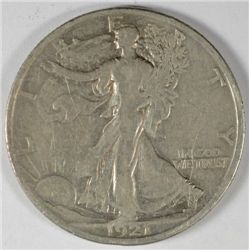1921-S WALKING LIBERTY HALF DOLLAR FINE