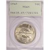 Image 1 : 1943 WALKING LIBERTY HALF DOLLAR PCGS MS65 RATTLER HOLDER BLAST WHITE