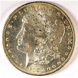 1904-O MORGAN SILVER DOLLAR, MS-64  WHITE