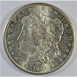 1891-S MORGAN DOLLAR MS63 NICE WHITE